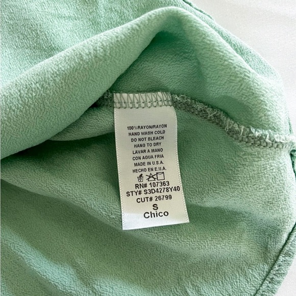 Solemio Green Drop Shoulder Mini Dress Size Small - Picture 12 of 12